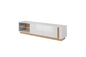 CITY II fehér és barna mdf tv szekrény 187 cm