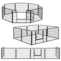 Fém kutya kennel 80 x 60 cm, 8-részes