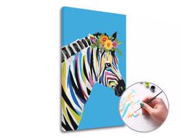 Festés számok szerint SZÍNES ZEBRA  Level Starter (kifestő)