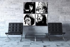 Kézzel festett vászonképek POP Art BEATLES  bea4  (POP ART)