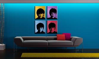 Kézzel festett vászonképek POP Art BEATLES  bea6  (POP ART)