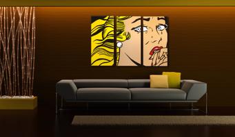 Kézzel festett vászonképek POP Art LICHTENSTEIN  li3  (pop art)