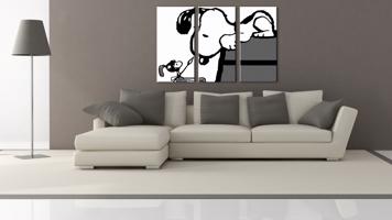 Kézzel festett vászonképek POP Art SNOOPY  snoopy3  (pop art)