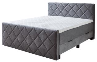 Kontinentális ágy BOXSPRING CHESTER BX2200 180x200 cm - szürke