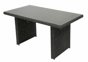 Rattan asztal 140 x 80 cm SEVILLE (antracit)