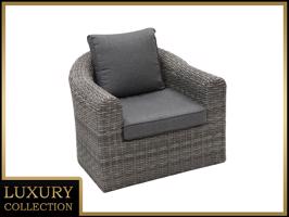 Rattan BORNEO LUXURY fotel (szürke)