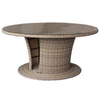 Rattan étkezőasztal BORNEO LUXURY átmérője 160 cm (barna)