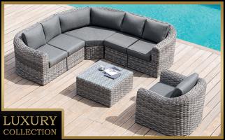 Rattan moduláris készlet BORNEO LUXURY 6 fő részére (szürke)