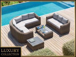 Rattan moduláris készlet BORNEO LUXURY 8 fő részére (barna)