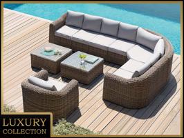 Rattan moduláris készlet BORNEO LUXURY 8 személyes (barna)