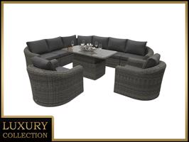 Rattan moduláris szett BORNEO LUXURY 8 személyes (szürke)